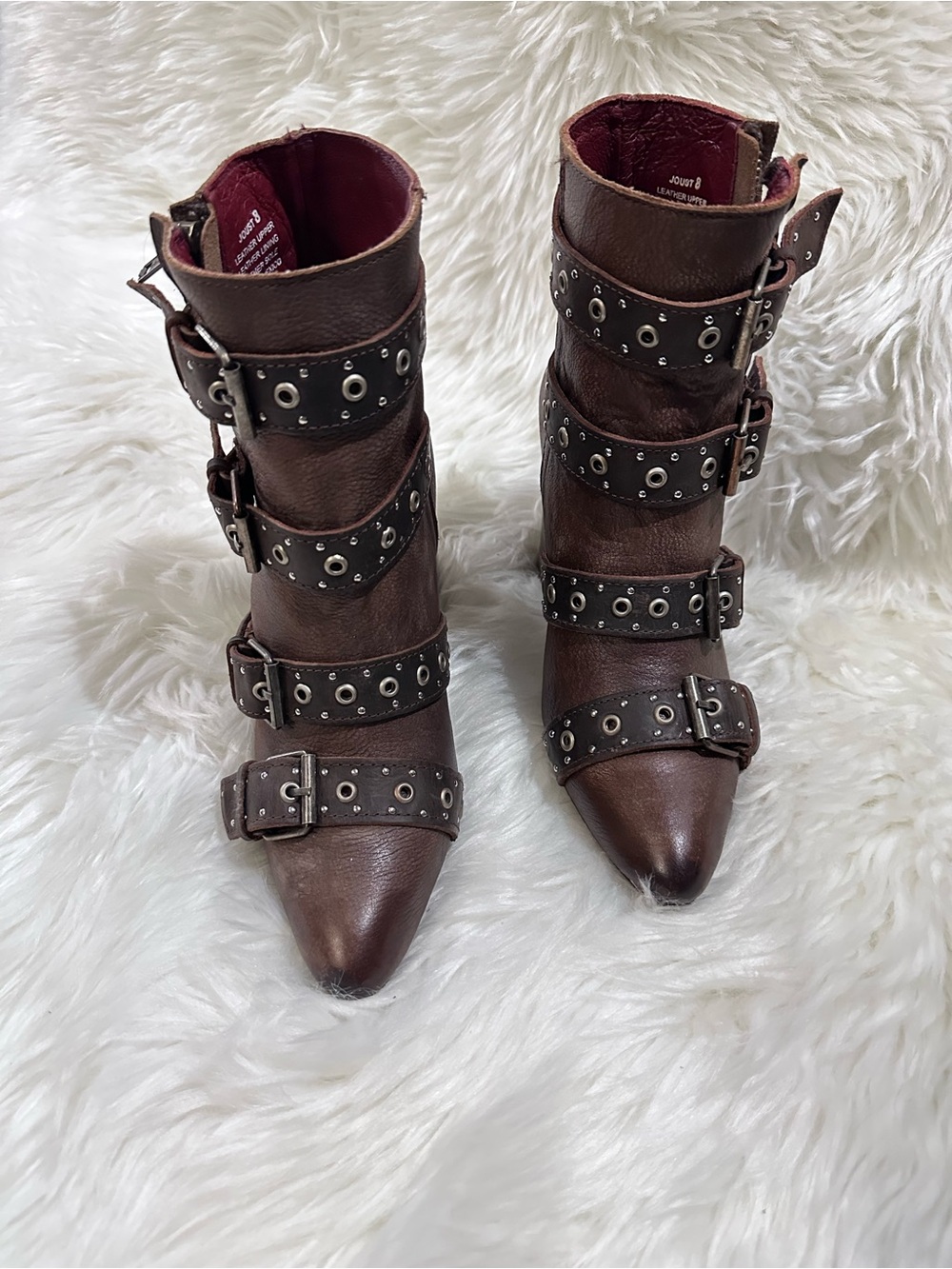 Freebird Joust Brown Pointed-Toe Women's Ankle Boots